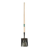 Shovel, Transfer, 9-1/4 in Wd Blade, Steel Blade, Forward Turned-Step,  Open-Back Blade, 44 in Lg Handle, Long,  Straight, 9 in Lg Socket, 11-1/2 in Lg Blade