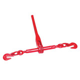 Load Binder, Lever Style, 5400 lb, 5/16 to 3/8 in Chain/Rope, Ratcheting, Steel, Orange Color