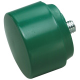 Hammer Tip, Heavy Duty,  Soft Face, 1-1/2 in Dia Tip, Tough Hardness, Green Color