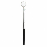 Inspection Mirror, 7/8 in dia Mirror, Round Shape, Telescoping, Ball Joint Swivel, Vinyl Handle