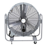Portable Belt Drive, Non-Oscillating, 380 rpm, 3/4 hp, 115 VAC, 6.4 A, 60 Hz, 2 -Speed, Switch, Steel Blade, Open Drip Proof Motor, 75 dBA, Swivel Mount, Import