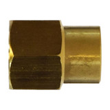 Reducer Coupling, Coupling, 3/8 x 1/4 in, FIP End, 0.87 in Hex, 1.16 in Lg, Class 125, 125 lb, Brass, -65 to 210 deg F, Import