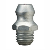 Zerk Fitting, 45 deg, 3/8 in Hex, Trivalent Zinc Plated, Steel, 1/4 in-28 Thread, 13/16 in Lg, 0.203 in Lg Shank