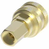 Hose Coupling, Socket, 1-1/2 in Hex, 1.9 in wd, NPTF End, -40 to 250 deg F, 1 in-11-1/2, 3.19 in Lg, 220 psi working,  880 psi Burst, Brass
