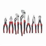 Plier Set, Mixed, 7 -Piece, Dual Material Handle, Alloy Steel, Black,  Red Color