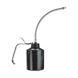 Handled Oiler, 16 oz Container, Steel Bowl, Flexible Spout, 9 in Lg Spout, Epoxy Coated