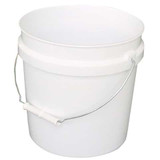 Paint Bucket, Plastic, White , 2 gal Container, 9-1/4 in Lg, 9-1/4 in Wd