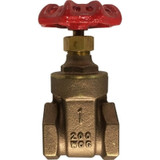 Gate Valve, 32 to 320 deg F, Full Port, Cold Water,  Gas and Saturated Steam,  Oil, Handle, 2.7 in Lg Inlet to Outlet, 5.94 in Top to Inlet Centre, 2 in