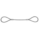 Wire Rope Sling, 6 ft Lg, 1.4 ton, 1.1 ton, 2.9 ton, Steel, Eye End, 3 in wd,  6 in lg Eye
