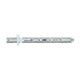 Ruler, Flexible, 6 in Lg, 0.469 in Wd, Imperial, Metric and English, Stainless Steel