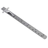 Ruler, Pocket, 6 in Lg, Imperial, Metric, Stainless Steel