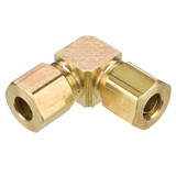 PARKER Elbow, 1/4 in, Compression End, 1400 psi, -65 to 250 deg F, Brass, 90 deg Elbow