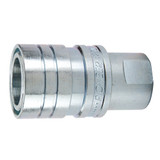 PARKER Hydraulic Quick Coupling, 3/8 in, NPTF End, 2.31 in Lg, 3000 psi, -40 to 250 deg F, Steel, Zinc Plated, 1.31 in dia