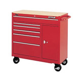 Tool Side Cabinet, 35.6 in Ht, 12 -Drawer, 15961 cu-in, Steel, Black , 41 in Wd, 18.1 in Dp