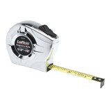 Measuring Tape, Imperial, 16 ft Lg Blade, Steel Blade, 1/16 in, Power Return Rewind, Automatic/Toggle, Dual Rivet End, Closed Case