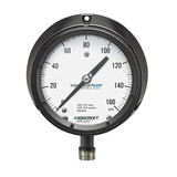 Mechanical Pressure Gauge, Dry, 1/2 in MNPT, 4.5 in Dia Dial, +/-0.5%, 0.2 psi, Dial Display, Stem Mount, 300 psi