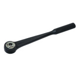 Drive Ratchet, Chrome, Imperial, 1/2 in Drive, 11-5/16 in Lg, Round Head, 5 deg Min Arc Swing, 72 -Geared Teeth, Smooth Comfort Grip