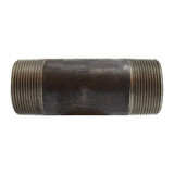 Pipe Nipple, Extra Heavy, 2-1/2 in, NPT End, 4 in Lg, SCH 80, 2500 psi, -200 to 150 deg F, Seamless,  Welded, Grade B Steel, Black Oxide, Black , Import