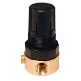 Relieving Regulator, Miniature, 1/4 in Port, 10 scfm, 0 to 125 psi, 40 to 120 deg F, Brass, R36402CK