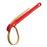 Strap Wrench, Polyurethane Coated Strap, 11-3/4 in Handle, 2 in, 1/2 in Strap, 3-1/2 in OD Tube, Nylon Strap, 17 in Lg Strap