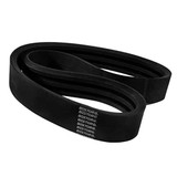 V-Belt, Banded,  Classical,  Wrapped, 3 -Band, Rubber Outer,  Polyester Tensile, 3B Section, 2.16 in Wd Top, 121 in Lg Outside, 1/2 in Thk
