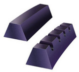 Bondable Cleat, V-Guide, Suitable For 4 in dia Pulley, Neoprene, White , Size A