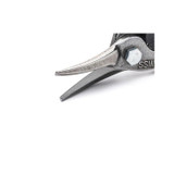 Aviation Snip, Compound Action Straight and Right Cut, 18 ga Low Carbon Steel, 1-3/8 in Lg of Cut, Right/Straight Snip, 9-3/4 in Lg, Serrated Blade