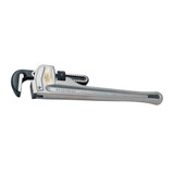 Pipe Wrench, Straight, 2 in, 12 in Lg, Floating Forged Hook Jaw, Alloy Steel Jaw, I-Beam, Aluminium Handle, Knurled Nut Adjustment
