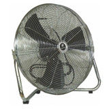 Floor Fan, Workstation, 120 VAC, 1.4 A, 0.2 hp, Floor Mount, Aluminium, Import