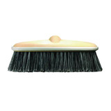 Car/Truck Wash Brush, Flagged Synthetic Trim, Black,  White Trim, Molded Plastic Handle, 10 in Lg, Molded Plastic Block, 3 in wd,  10 in lg Block