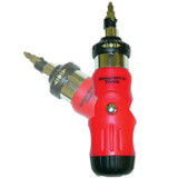 Ratcheting Screwdriver, 15-in-1 Stubby, ANSI and DIN