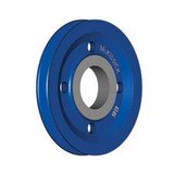 Sheave, 5/8 in, 10 in OD Sheave, 1 in ID Sheave, Self-Lubricating Bronze Bushing, Cast Iron Sheave, 2 in dia,  1-3/8 in wd Hub