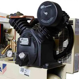 Air Compressor, Two-Stage,  Reciprocating, 24 cfm, 13 hp, 175 psi, Horizontal, 30 gal, 51 in Lg, 33 in Wd, 44 in Ht, Cast Iron