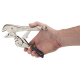 Locking Plier, Straight Jaw, 1-3/4 in Jaw, Alloy Steel Jaw, Adjustable, 10 in Lg, Polished