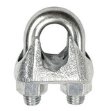 Wire Rope Clip, Light-Duty, 3/32 in, Malleable Iron, Galvanized