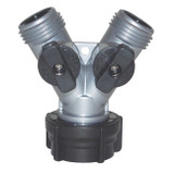Twin Valve, Wye, 3/4 in, NPT End, 60 psi, 160 deg F, Zinc, Powder Coated, 3-1/16 in wd,  2-17/32 in lg, Domestic