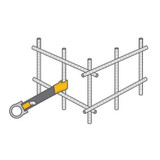 Strap, Concrete, Galvanized, 4 ft lg,  1/4 in ht, Nylon,  Polyester,  Steel