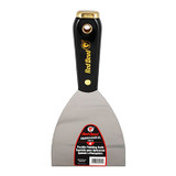 Putty Knife, Spackling, Solid Blade, 4 in Wd Blade, Flexible Blade, Steel Blade, Nylon Handle, Lacquered, Black Color