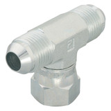 PARKER Branch Tee, Tee, 3/8 in, 37 deg Male Flare x 37 deg Female Flare Swivel End, 11/16 in Hex, 2.12 in Lg, 6000 psi, Steel, Domestic