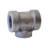 Tee, Straight, Black , -20 to 150 deg F, Tee, 1/4 in, NPS End, Class 125, 175 psi, Cast Iron, Black