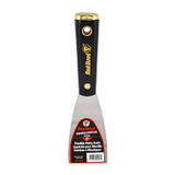 Putty Knife, Spackling, Solid Blade, 2 in Wd Blade, Flexible Blade, Steel Blade, Nylon Handle, Lacquered, Black Color, Flex