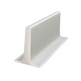 T-Cleat, Bondable, White , 1-1/2 in ht,  1/4 in thk