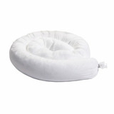 Absorbent Sock, Oil Only, 3 in Dia, 4 ft Lg, 25 gal, Fluids Absorbed Hydrocarbons/Oil, Poly Blend, White Color