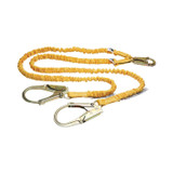 Lanyard, 2 -Leg, 5000 lb Tensile, Snap Hook Anchorage, 2-1/2 in Anchorage Hook Gate Open, Snap/Rebar Hook, ANSI Z359.2,  OSHA 1910,  OSHA 1926, 310 lb, 6 ft Lg