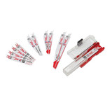 Reciprocating Saw Blade Set, Demolition,  Straight Tapered Back, 9 in Lg, 1 in Wd, Matrix II Teeth, 1/2 in Tang, Universal/Toothed Edge Tang, Bi-Metal Body