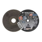 WALTER ZIP Cut-Off Wheel, 4 in Dia Wheel, 1/16 in Thk Wheel, 3/8 in Center Hole, 24 Grit, Coarse, Aluminium Oxide Abrasive, 19100 rpm Max, Resin Bond, Type 1