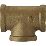 Tee, Tee, 1/2 in, FNPT End, 2.06 in Lg, Class 125, 125 lb, Brass, Bronze, -65 to 210 deg F, Import
