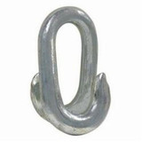 Lap Link, 1/4 in Chain, 400 lb, Ring Link, 2 in Lg Inner, Mild Steel, Zinc Plated