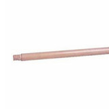 Broom Handle, Threaded Tip, 15/16 in Dia, 60 in Lg, Hardwood, Natural , Clear Lacquered
