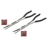 Plier Set, Snap Ring, 2 -Piece, Dipped Handle, Alloy Steel, Black Color